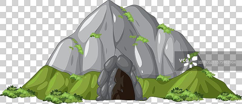 岩山中的洞穴入口图片素材