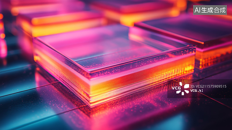 【AI数字艺术】实验室中的发光培养皿图片素材