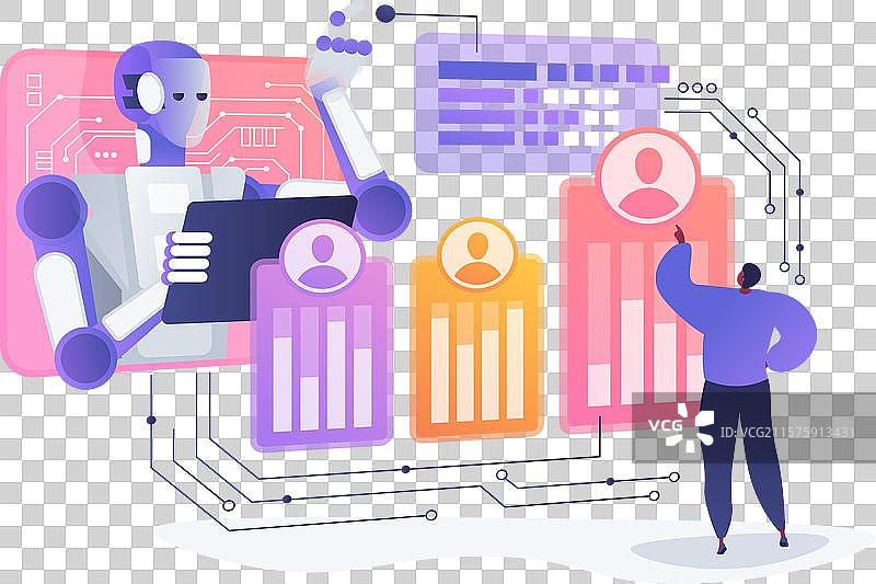 人工智能增强的绩效评估摘要图片素材