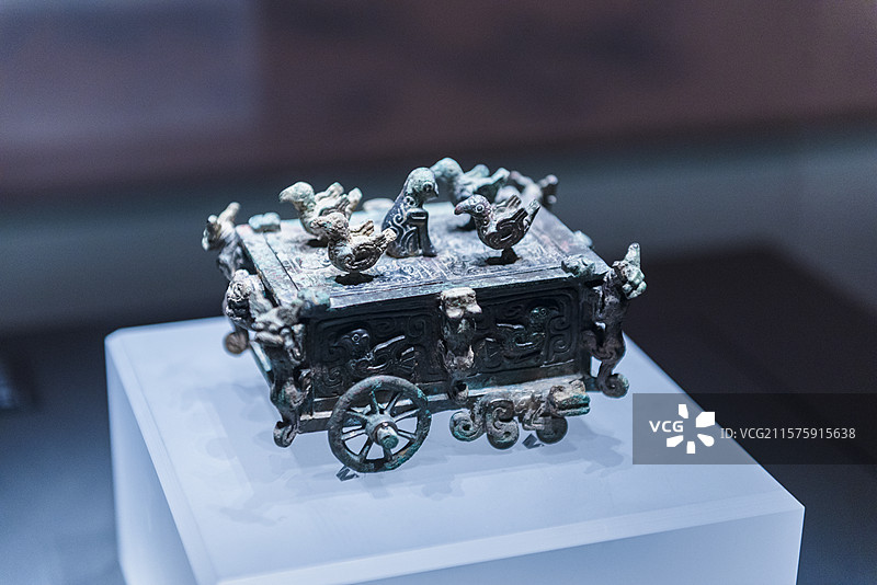 刖人守囿车 春秋时期 闻喜县上郭墓地出土 山西博物院藏 太原博物馆礼乐春秋展览图片素材