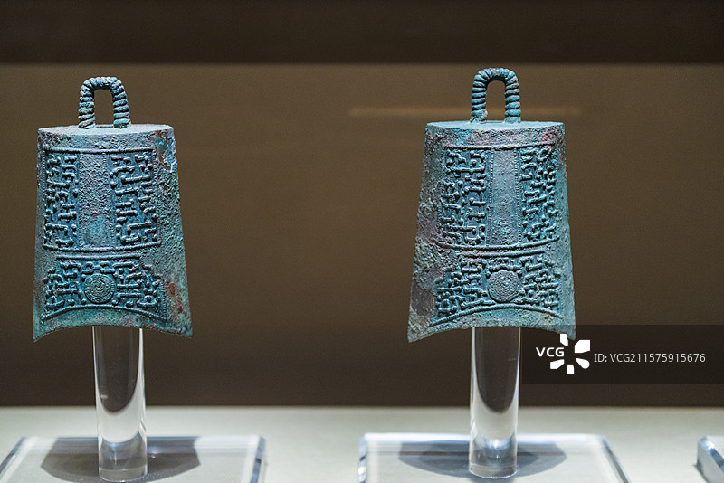 螭虺纹钮钟 春秋时期 山西博物馆藏 闻喜县上郭墓地出土 太原博物馆礼乐春秋展览图片素材