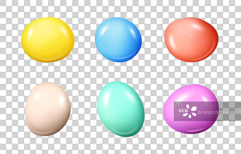 抽象液体形状的三维斑点或气泡图片素材