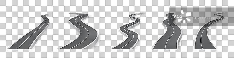 曲线逼真的沥青公路高速公路图片素材