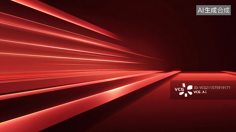 【AI数字艺术】抽象红色光影轨迹图片素材