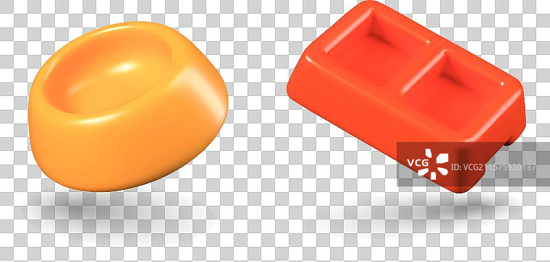 一套不同类型的空宠物碗图片素材