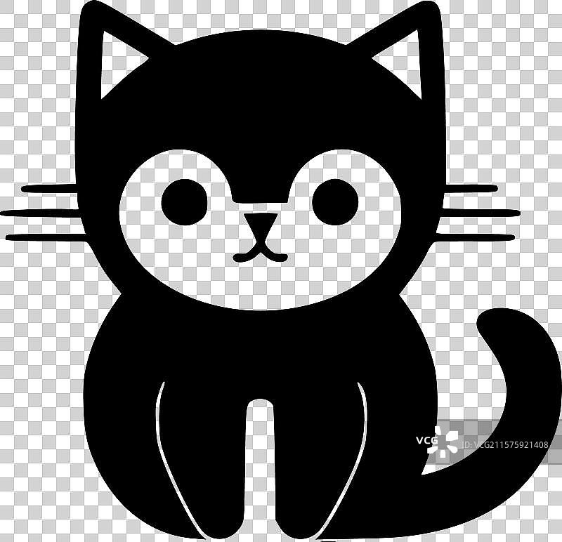 猫 - 极简和简单的轮廓图片素材