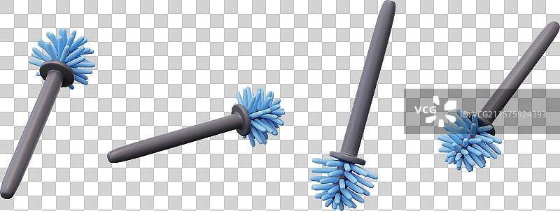 清洁马桶的圆形刷子图片素材