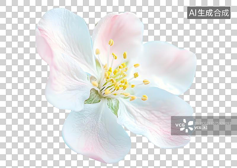 【AI数字艺术】春天盛开的苹果花，唯美花卉图片素材