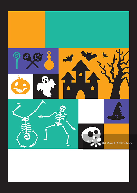 万圣节派对海报图形 A4 模板图片素材