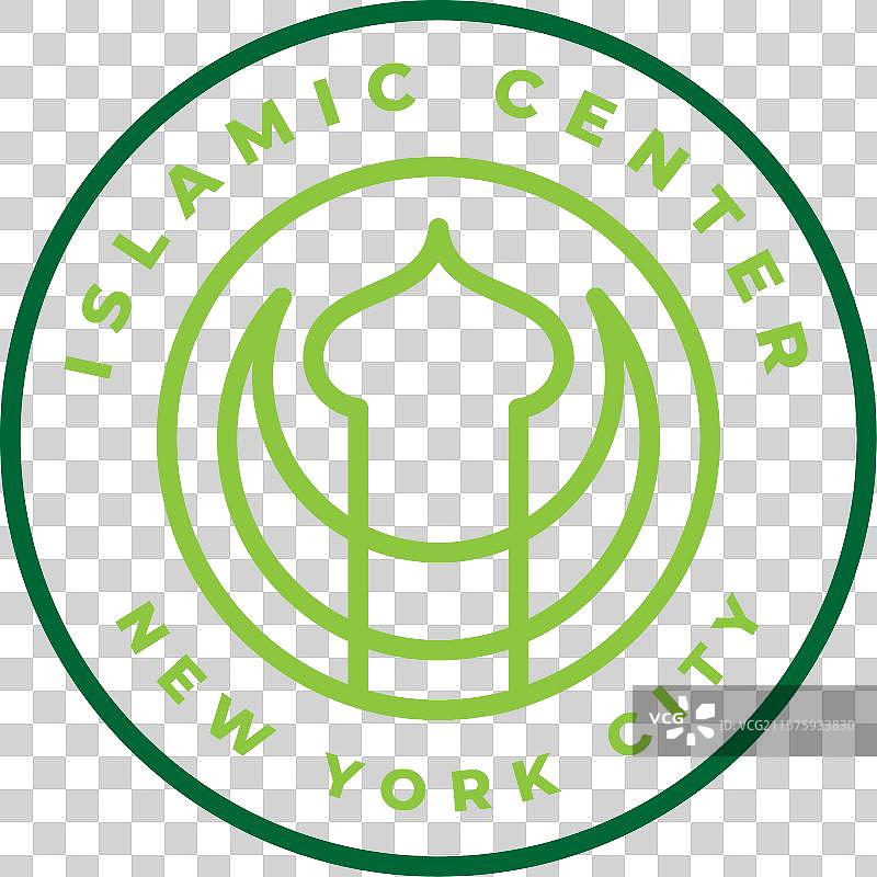 清真寺标志徽章印章图标设计图片素材