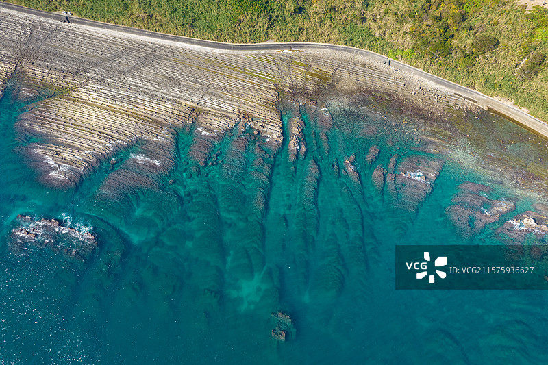 亚洲日本宫崎县青岛的航拍风光图片素材