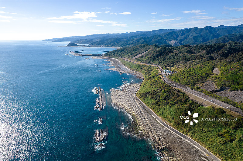 亚洲日本宫崎县青岛的航拍风光图片素材