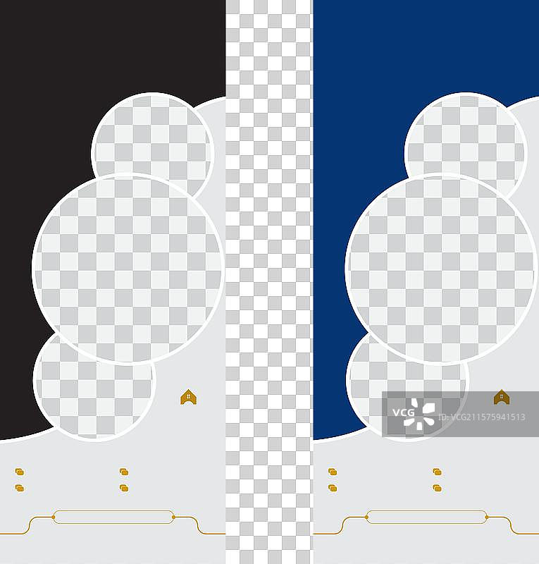 三个独特时尚的拉网展架图片素材