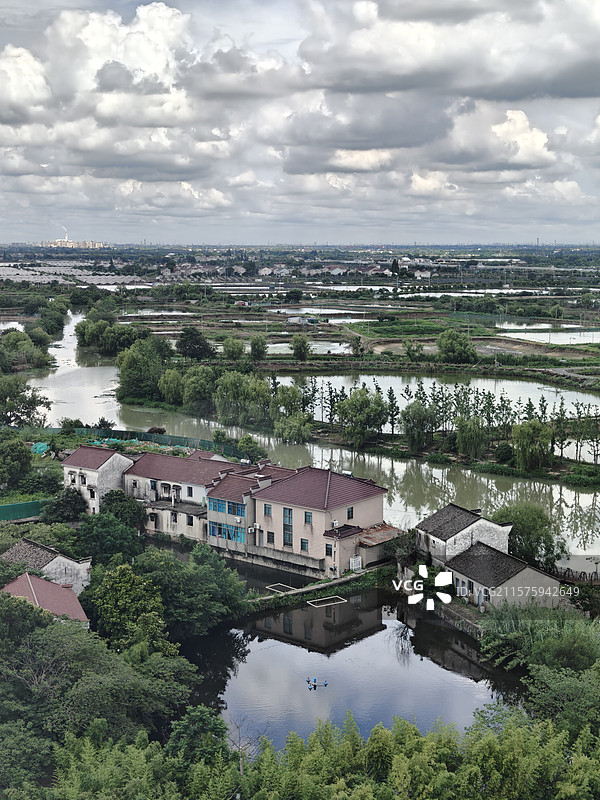 荻港桑基鱼塘图片素材