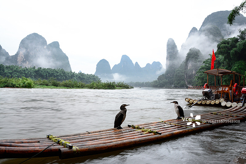 烟雨漓江图片素材