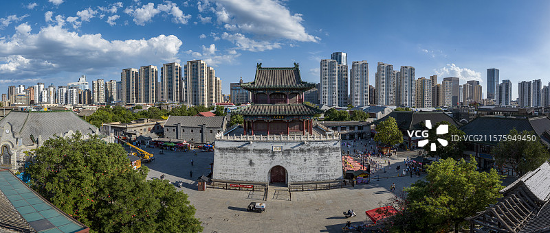 天津城市航拍，都市航拍图片素材