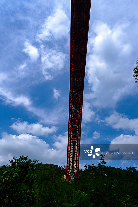 中国贵州黔南州罗甸大小井景区大小井特大桥风光图片素材