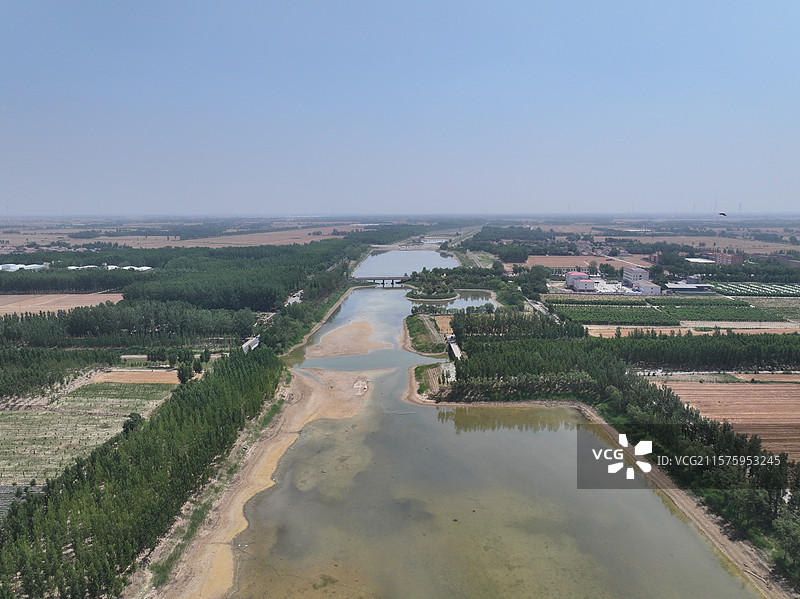 航拍夏季乡村蔬菜大棚自然风光图片素材