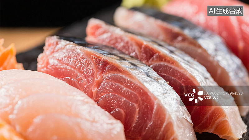 【AI数字艺术】日式金枪鱼特写图片素材