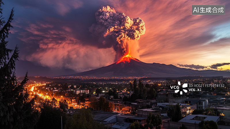 【AI数字艺术】熔岩之怒图片素材