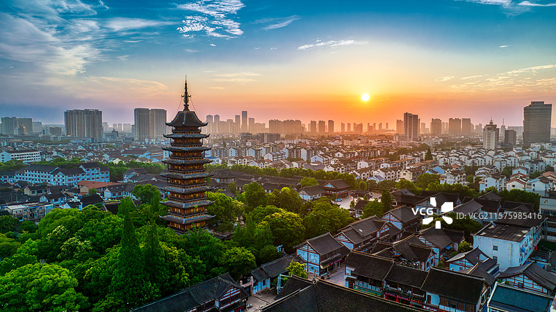 苏州常熟市城市风光图片素材