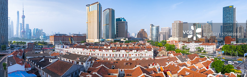 航拍上海北外滩图片素材