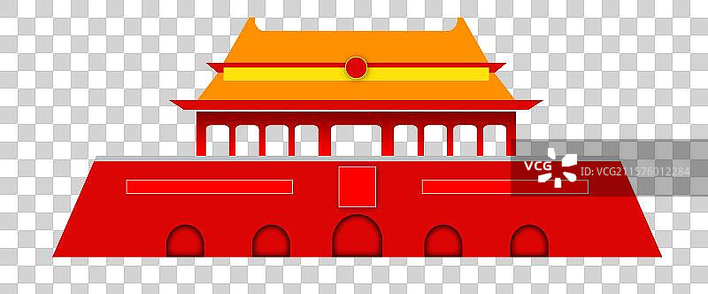北京天安门城楼插画图片素材