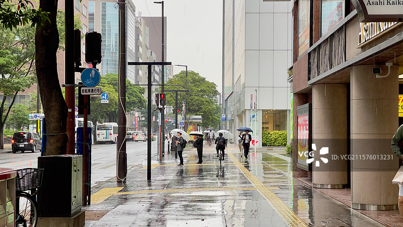 日本福冈城市街头景色图片素材