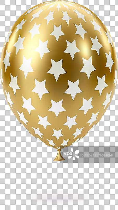 金色白色气球奢华逼真的气球图片素材