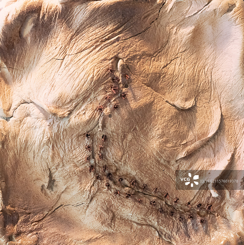 航白视角，大地的伤口图片素材