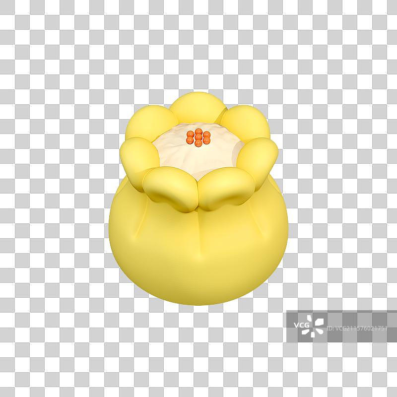 鱼子酱烧卖3D插画元素图片素材