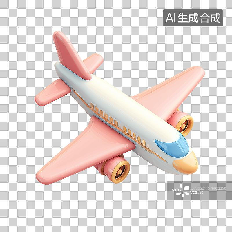【AI数字艺术】三维设计飞机模型图片素材