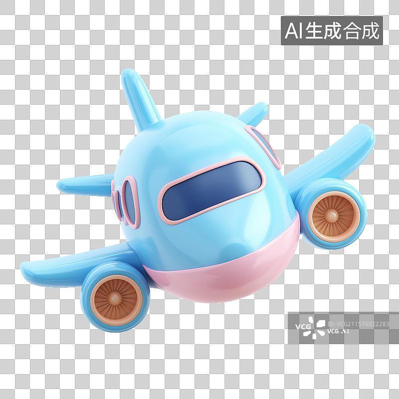 【AI数字艺术】三维设计飞机模型图片素材