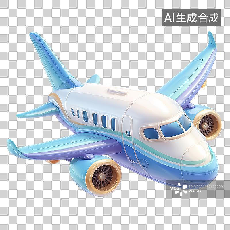 【AI数字艺术】三维设计飞机模型图片素材