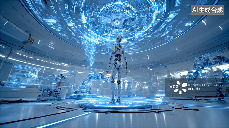 【AI数字艺术】先进机器人技术中心展示图片素材