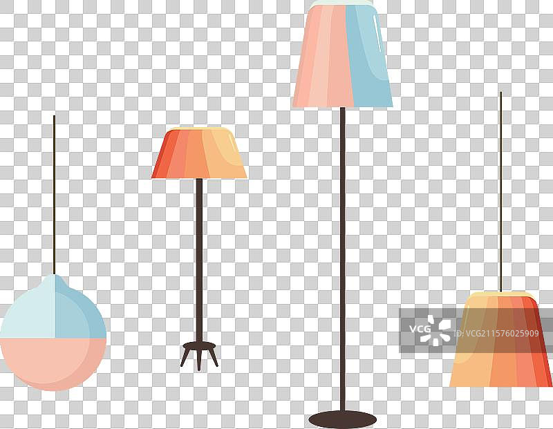 家居装饰台灯插画图片素材