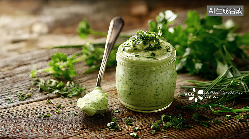 【AI数字艺术】自制清爽绿酱图片素材
