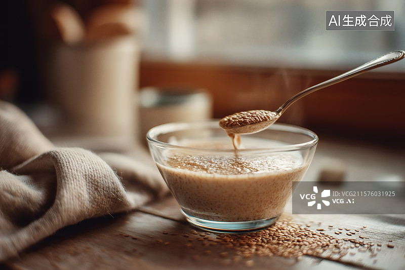 【AI数字艺术】麻籽布丁制作过程图片素材