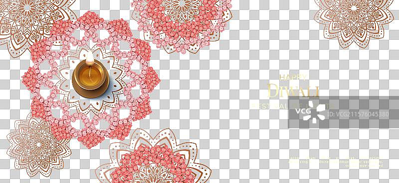 快乐的排灯节横幅图片素材