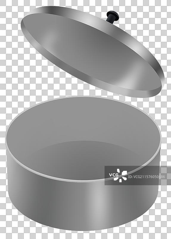 炊具厨房不锈钢锅子器皿炖煮火锅做饭做菜炒菜元素卡通插画图片素材