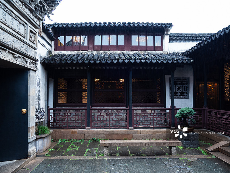 古镇周庄首富沈万三故居图片素材