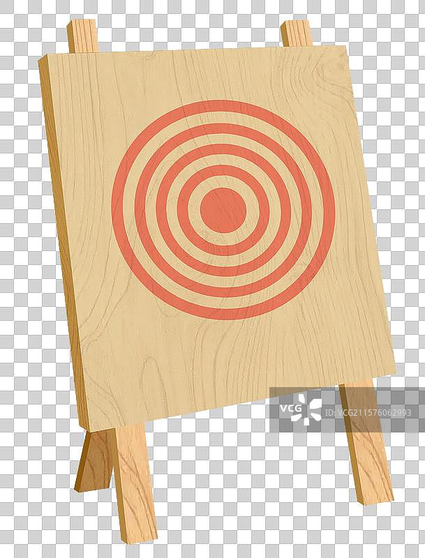 射击道具靶子木质产品卡通插画图片素材