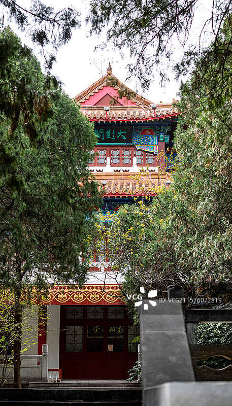 江苏徐州彭祖园寿山大彭阁春色景观图片素材