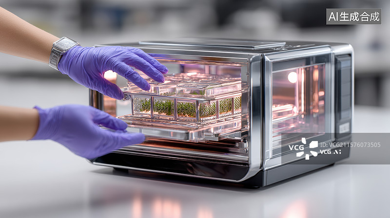 【AI数字艺术】实验室中的植物培养箱图片素材