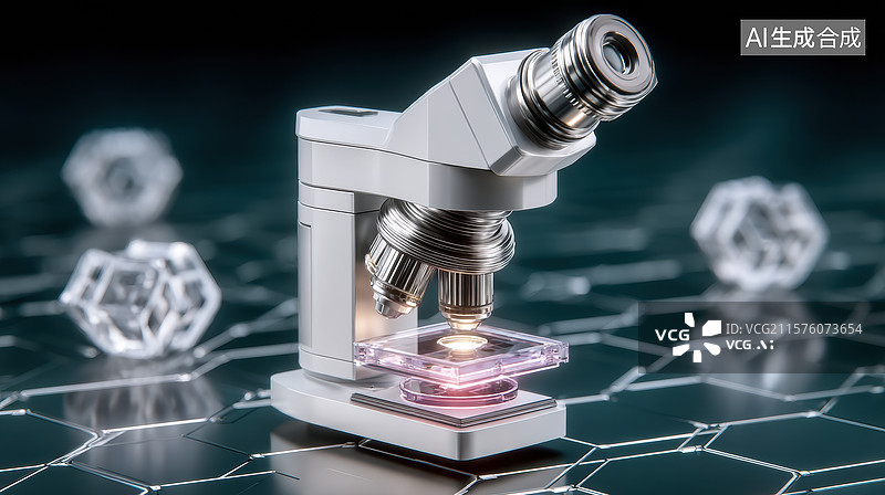 【AI数字艺术】显微镜下的科学探索图片素材