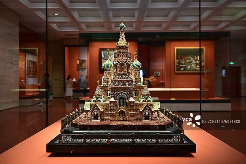 中央礼品文物管理中心 2019年6月，俄罗斯总统普京赠习近平同志的恰克图基督复活教堂模型图片素材