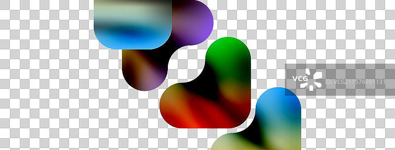 几何抽象的金属流体色彩图片素材