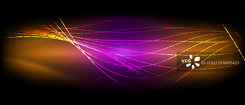 霓虹波浪线与混合效果图片素材