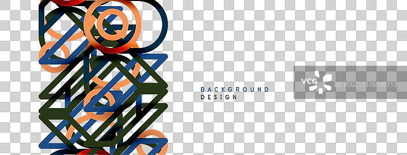 抽象背景 - 多彩的几何形状图片素材