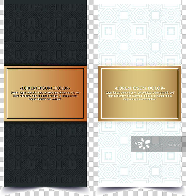 奢华复古的边框图案贺卡图片素材